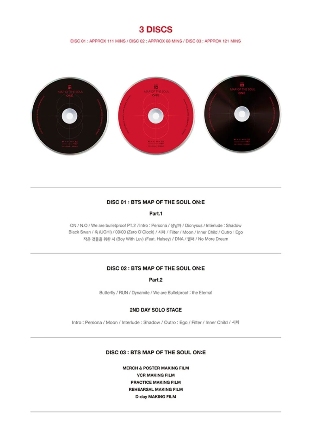 BTS MAP OF THE SOUL ON:E BLU-RAY — VT Carrollton